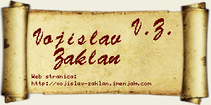 Vojislav Zaklan vizit kartica